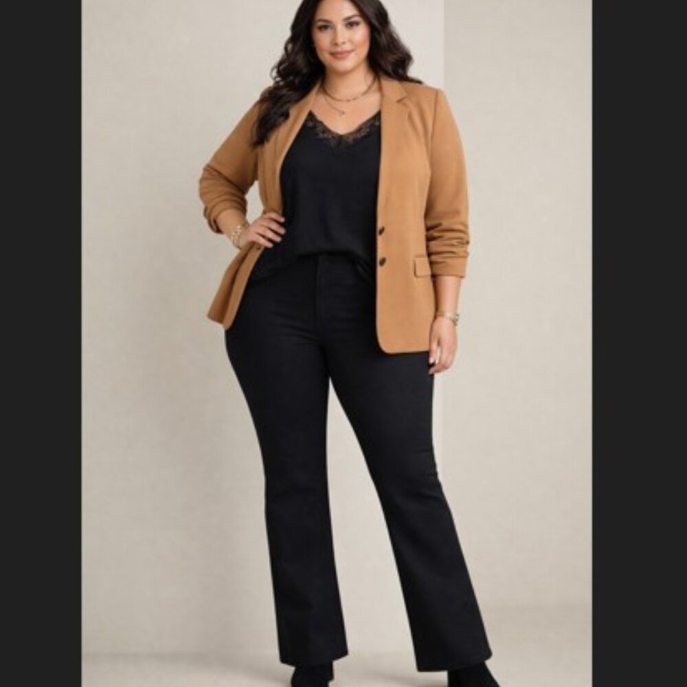 Soft Surroundings SoftEssential Ponte Pants Womens 3X Black Bootcut Pull On NWT